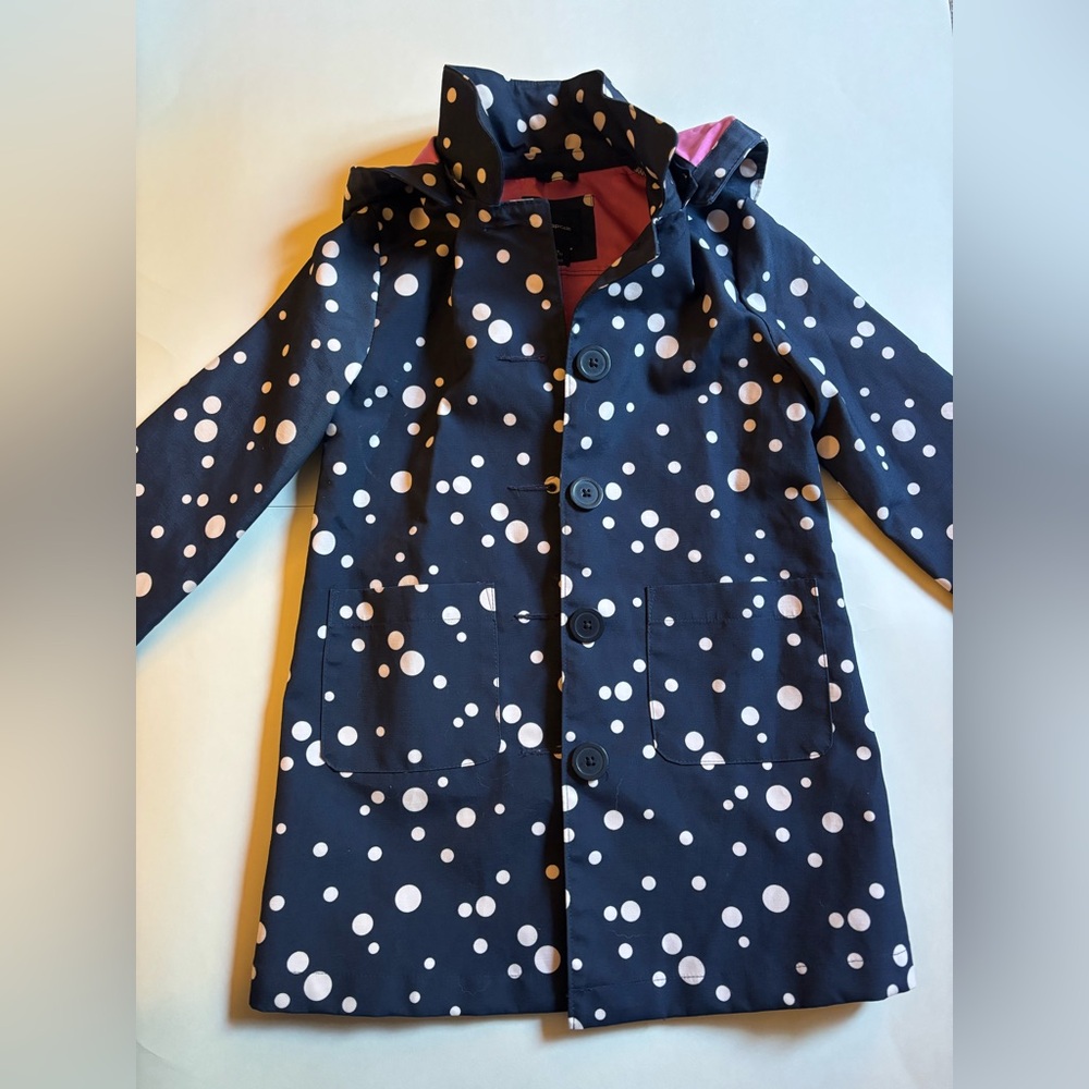GAP Kids Polka Dot Raincoat - Black and Pink